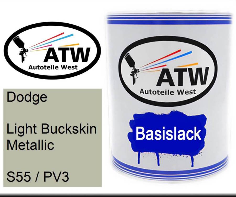 Dodge, Light Buckskin Metallic, S55 / PV3: 1L Lackdose, von ATW Autoteile West.